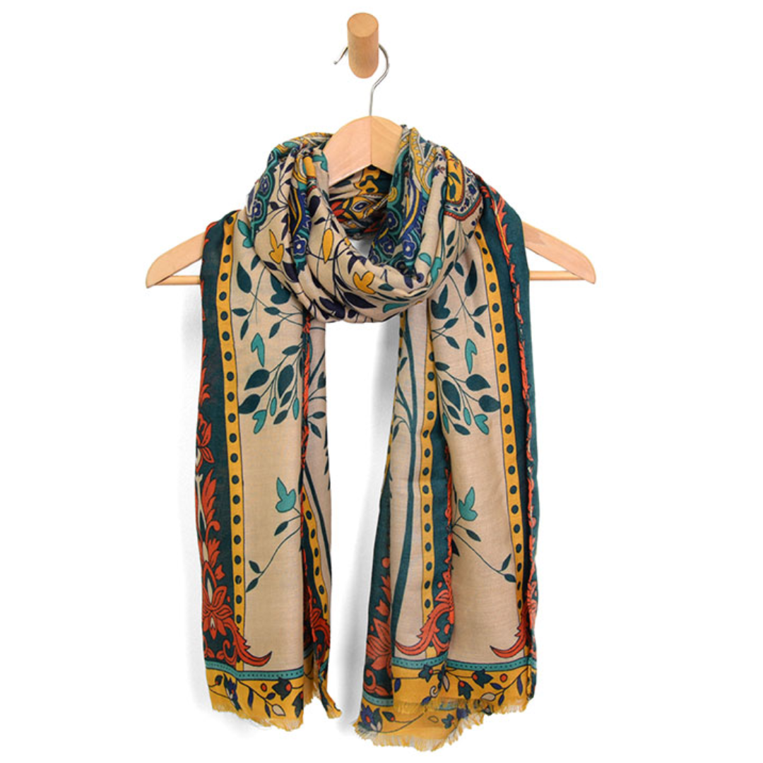 Boho Paisley Floral Scarf