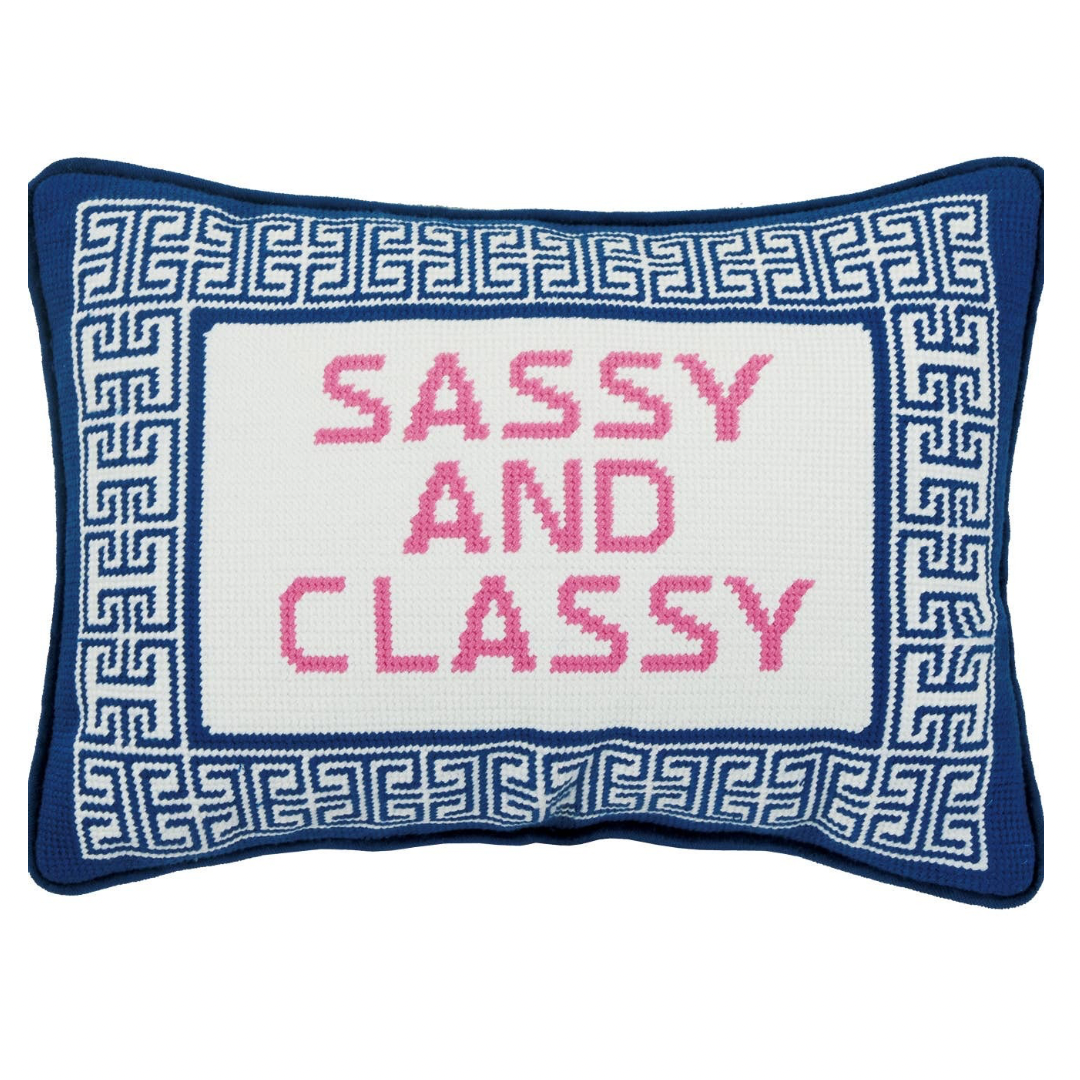 Sassy and Classy Needlepoint Pillow