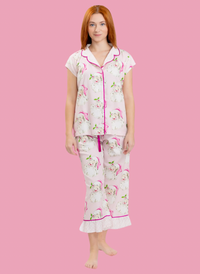 Jolly Santa Luxe Capri Pajama Set