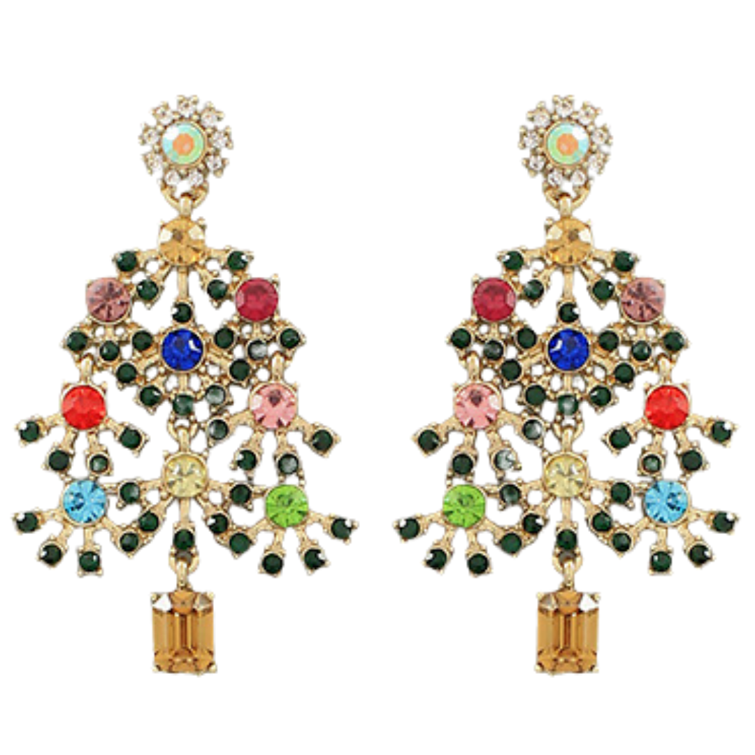 Chandelier Xmas Tree Earrings