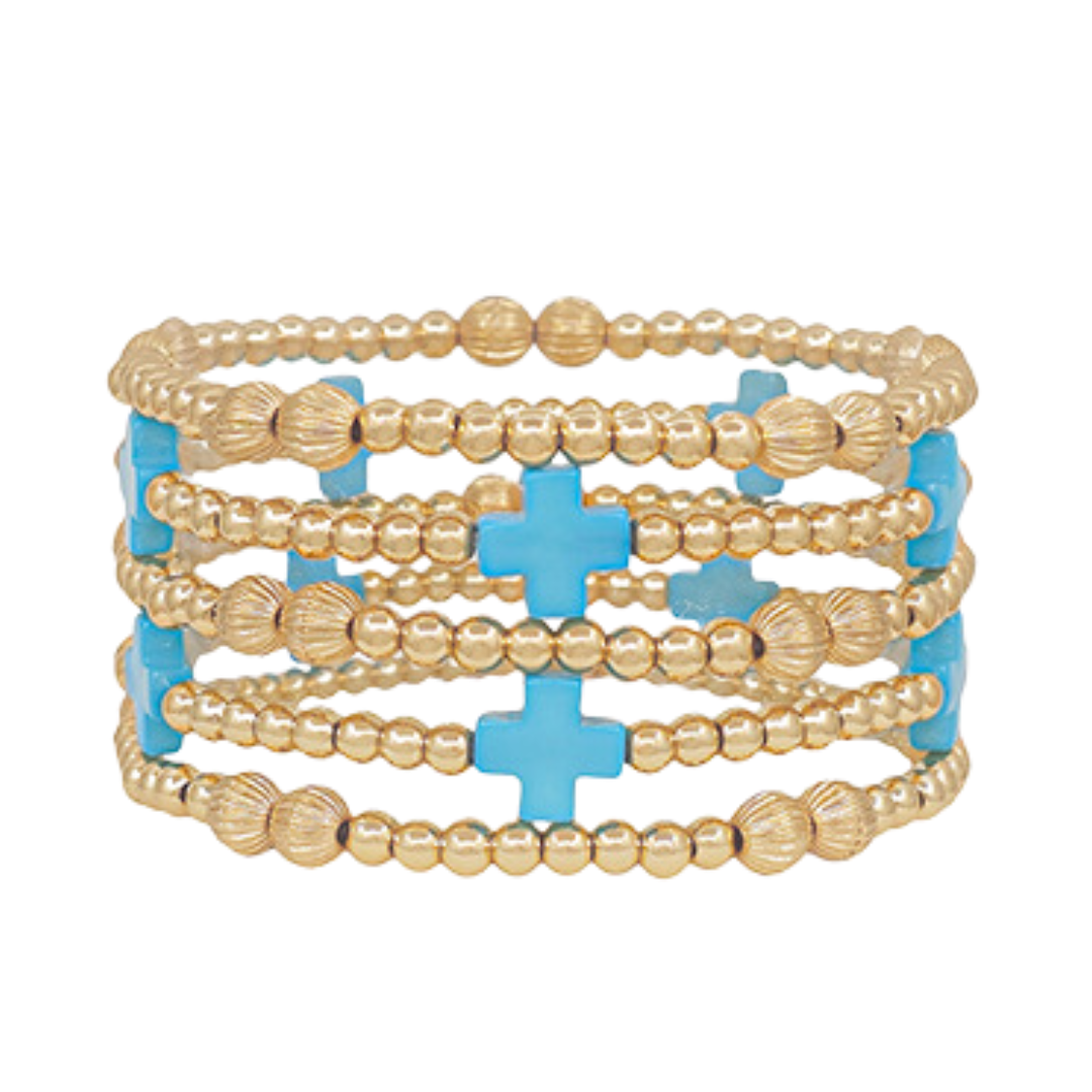 Color Cross Bracelet Set