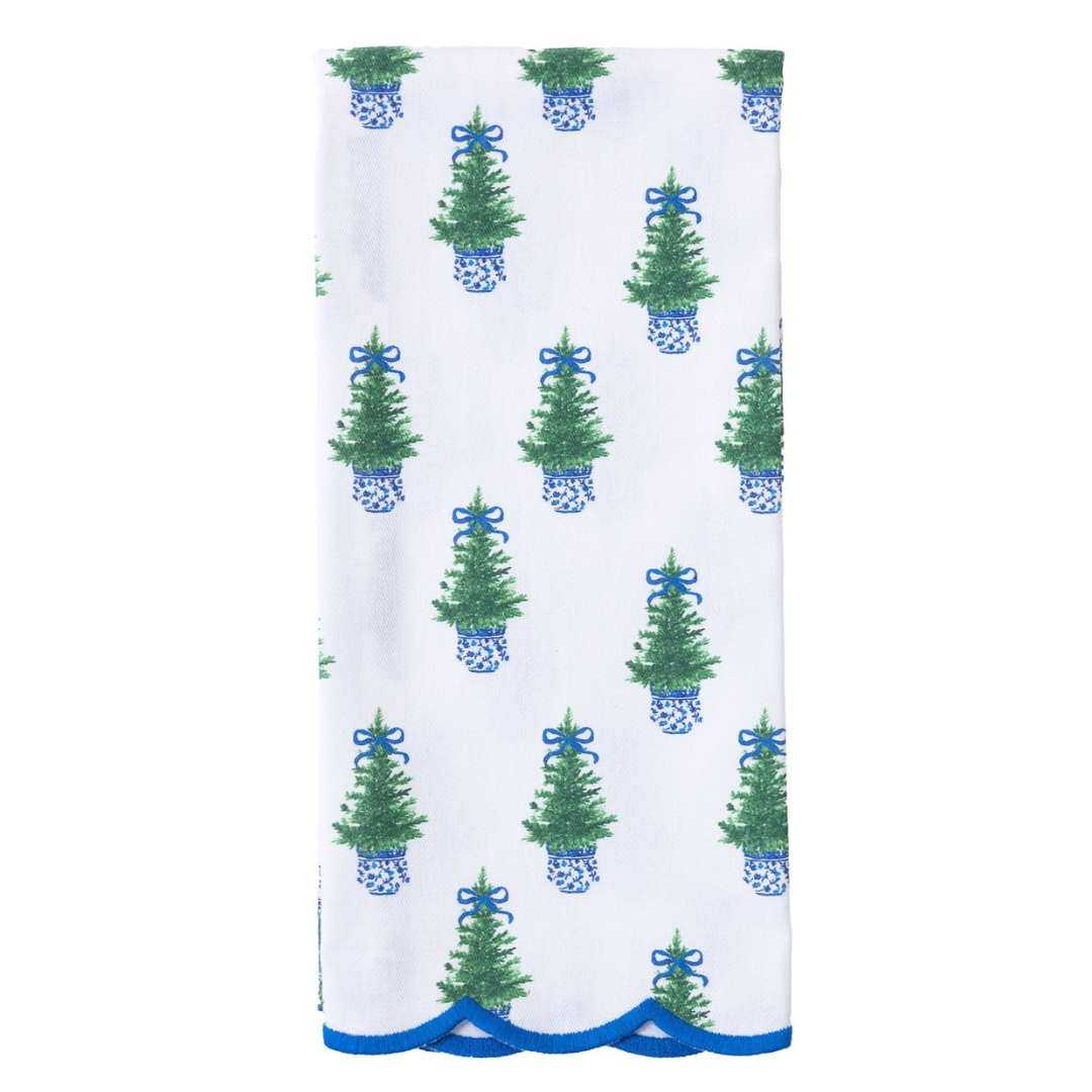 Scalloped Fancy & Festive Tree Tea Towel