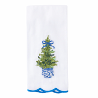 Scalloped Fancy & Festive Tree Tea Towel