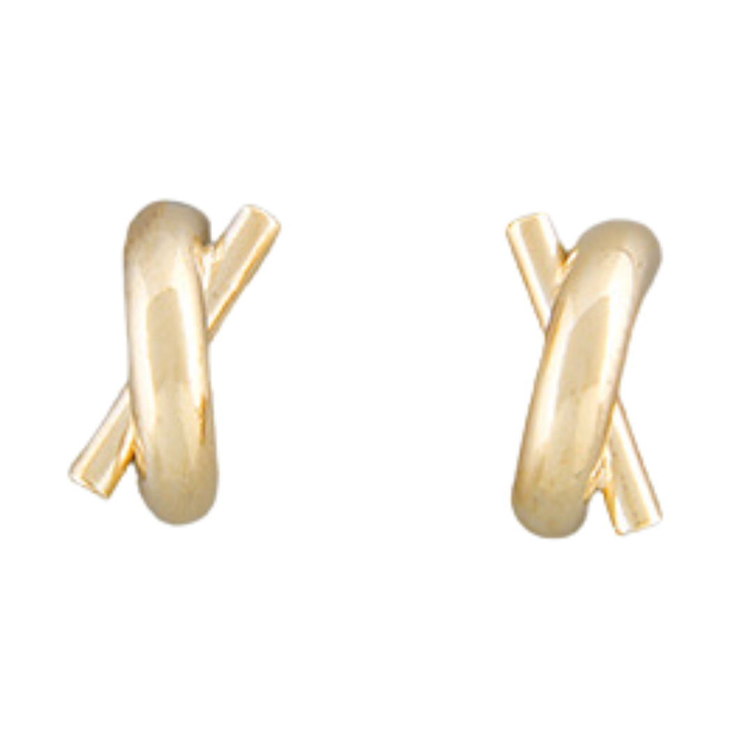 Bar + Curve Stud Earrings