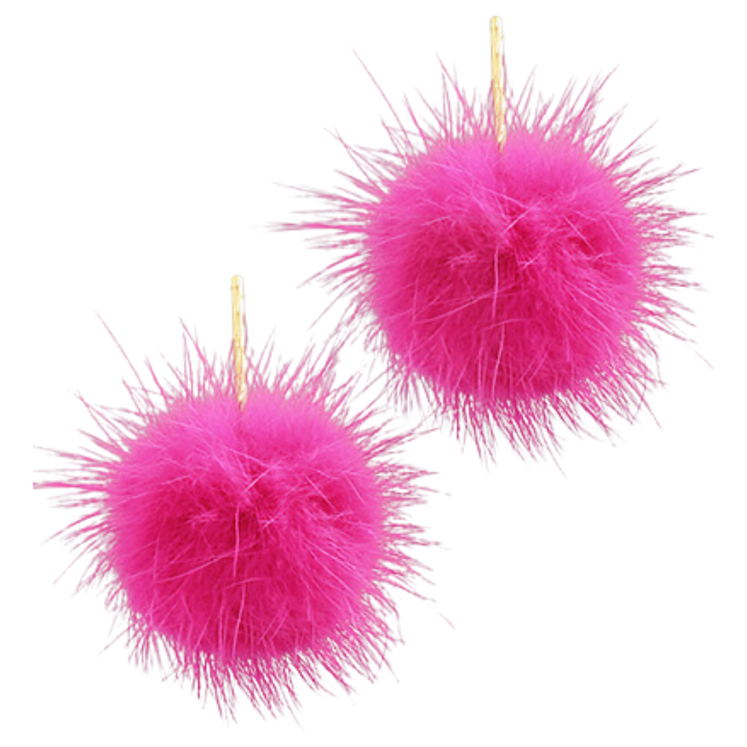 PomPom Dangle Earrings