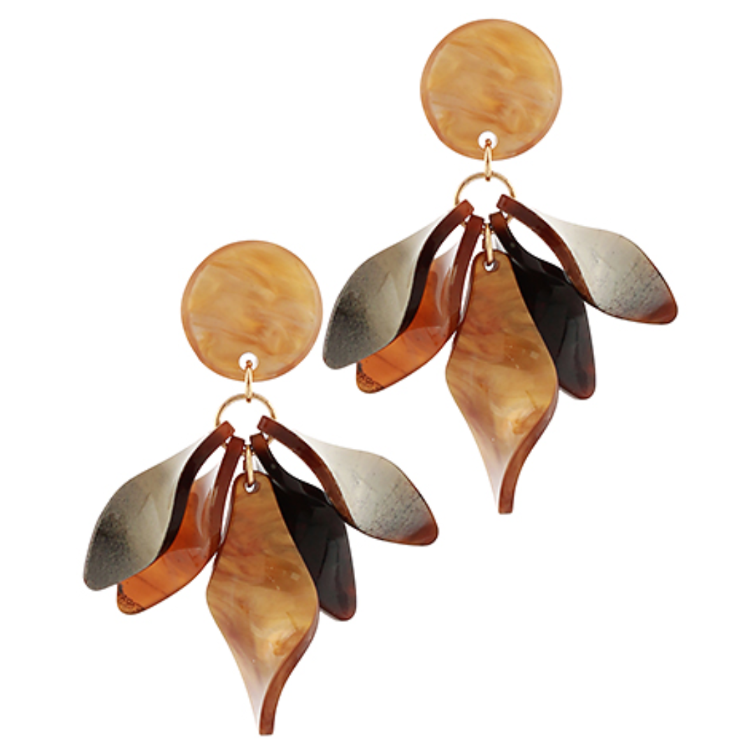 Acrylic Petal Drop Earrings