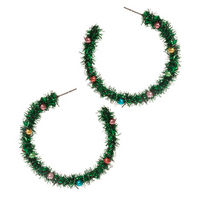 Tinsel Hoop Earrings