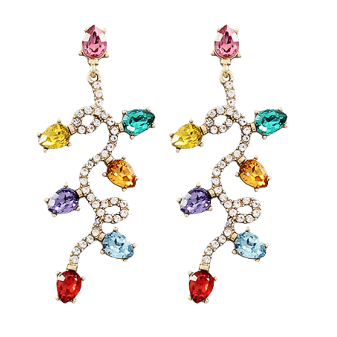 Crystal Lights Xmas Earrings