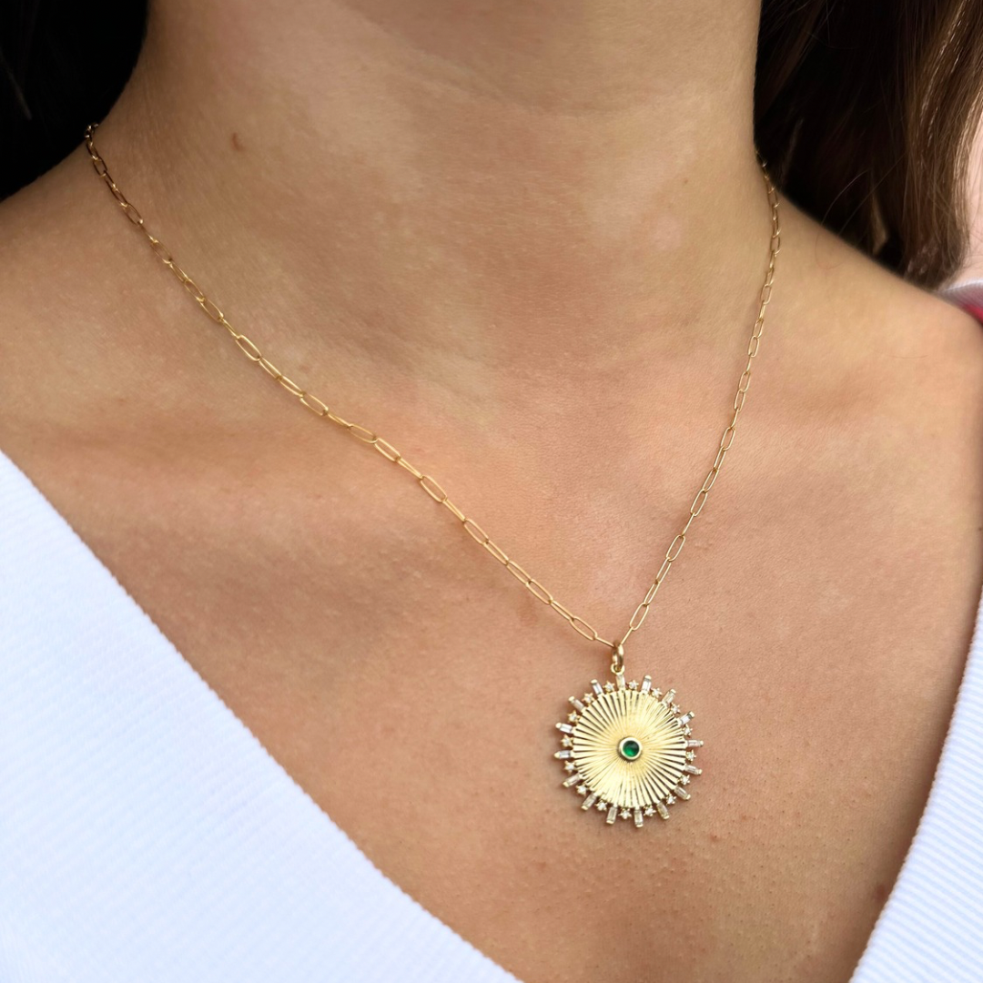 Sun Ray Charm Necklace