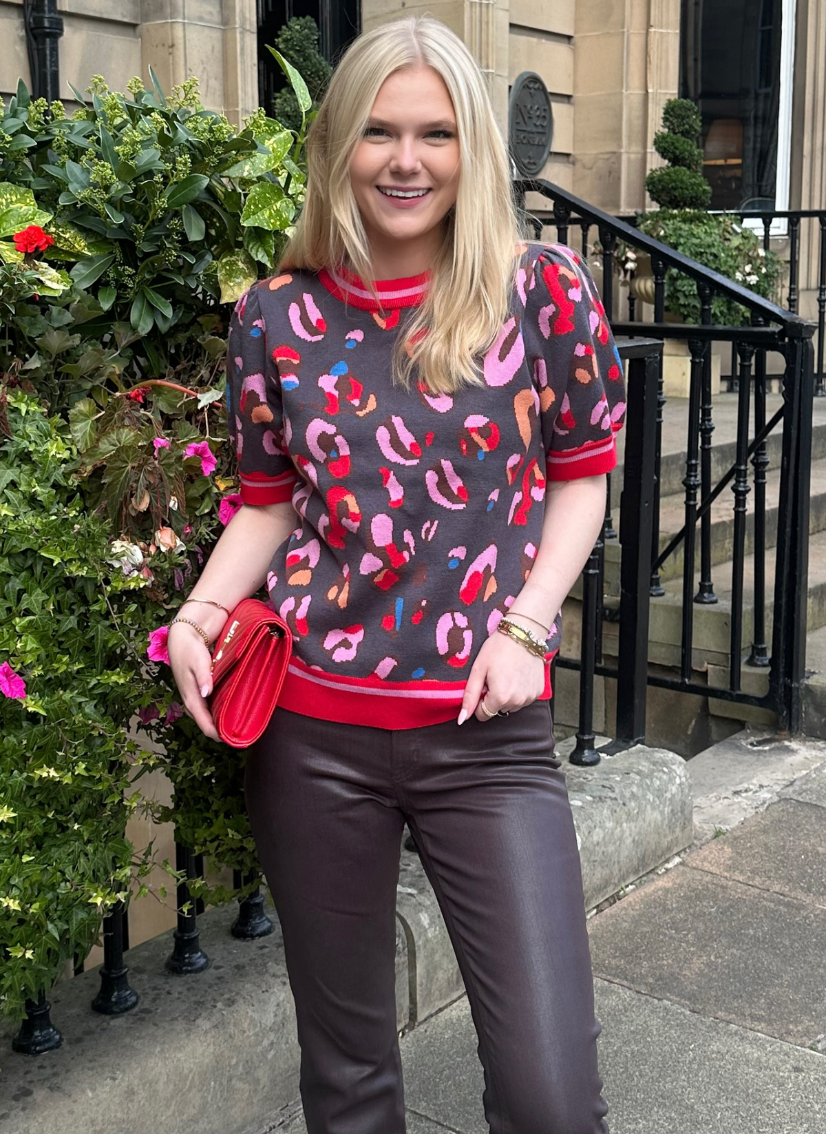 Color Burst Leopard Sweater