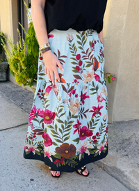 Ada Midi Skirt- Opal Mosaic
