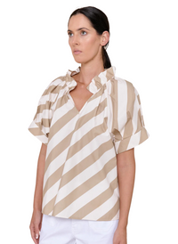 Blake Top - Creme Brulee Stripes