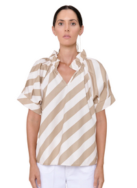 Blake Top - Creme Brulee Stripes