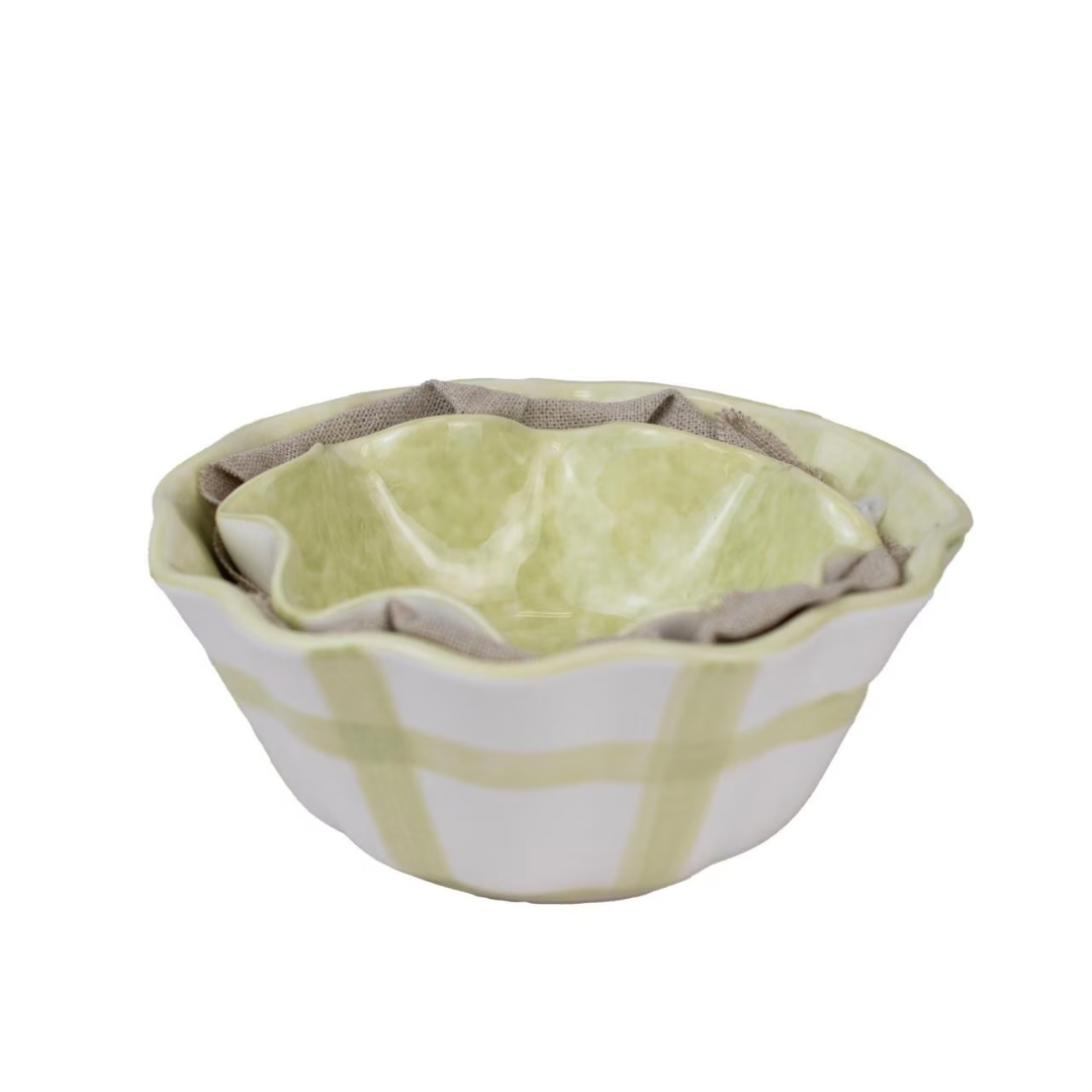 Gingham Ruffle Nesting Bowls – Just the Thing