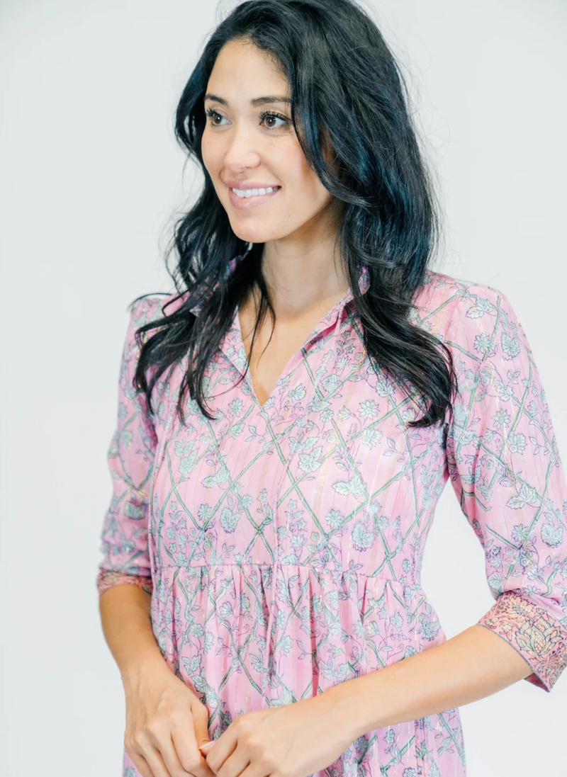Kaya Midi Dress - Cherry Blossom