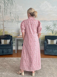 Garden Grid Maxi Dress