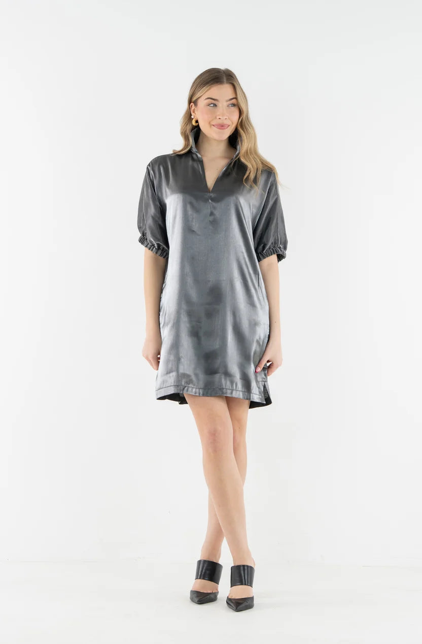 Metallic Poppy Dress - Black Tie