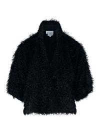 Estelle Feather Top - Black Tie