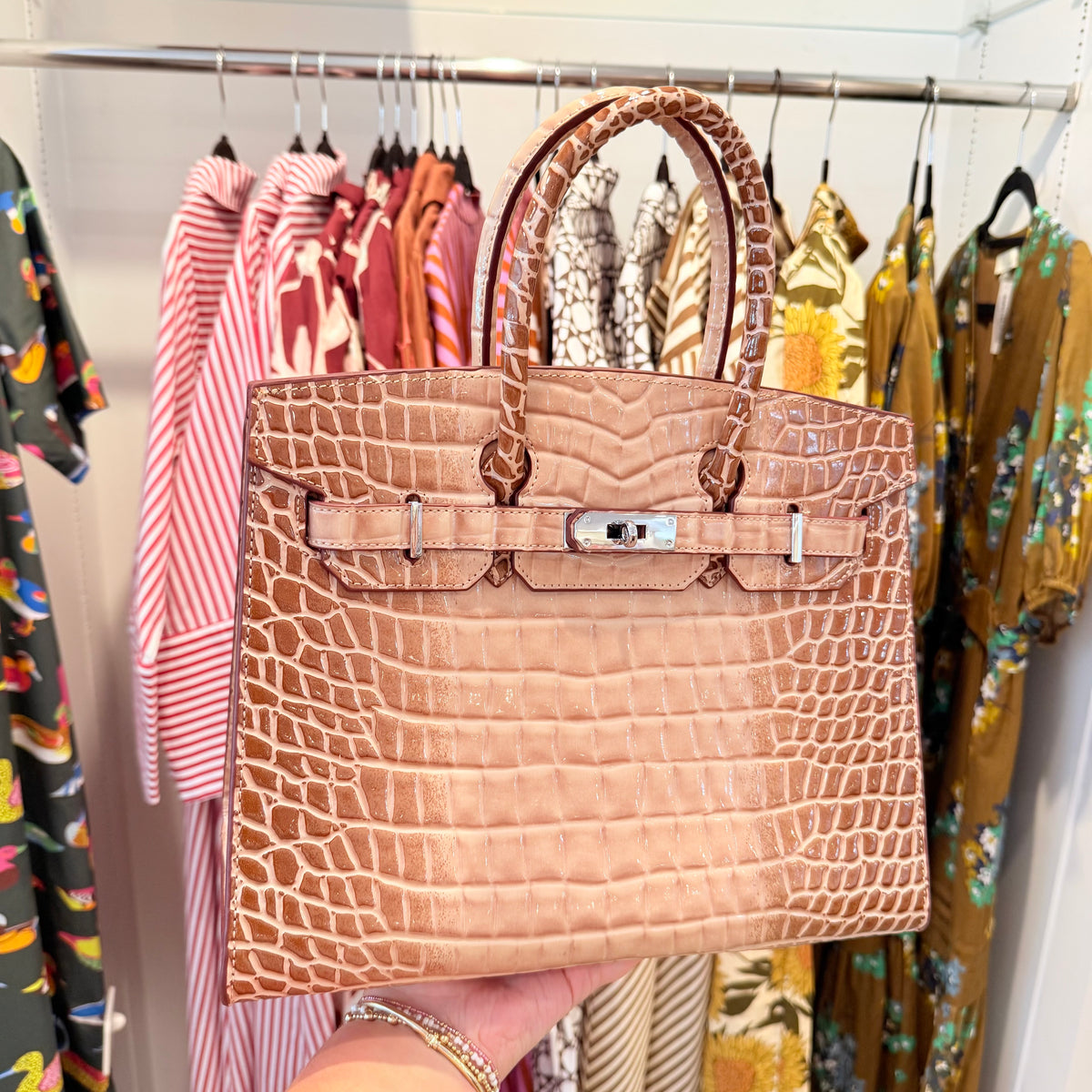 Large Patent Kelly Bag