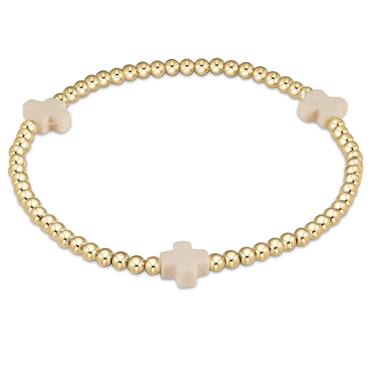 3mm Signature Cross Gold Bracelet