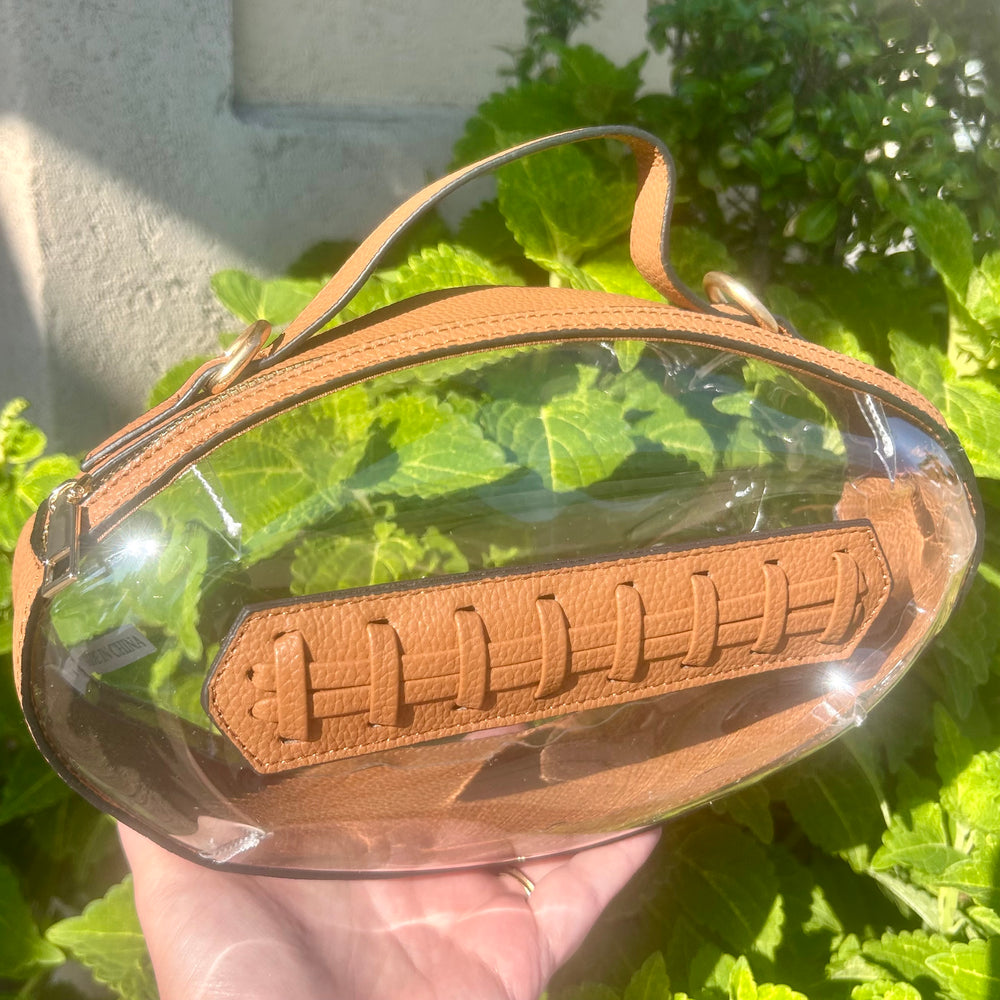Football Shaped Clear Handbag – Just the Thing