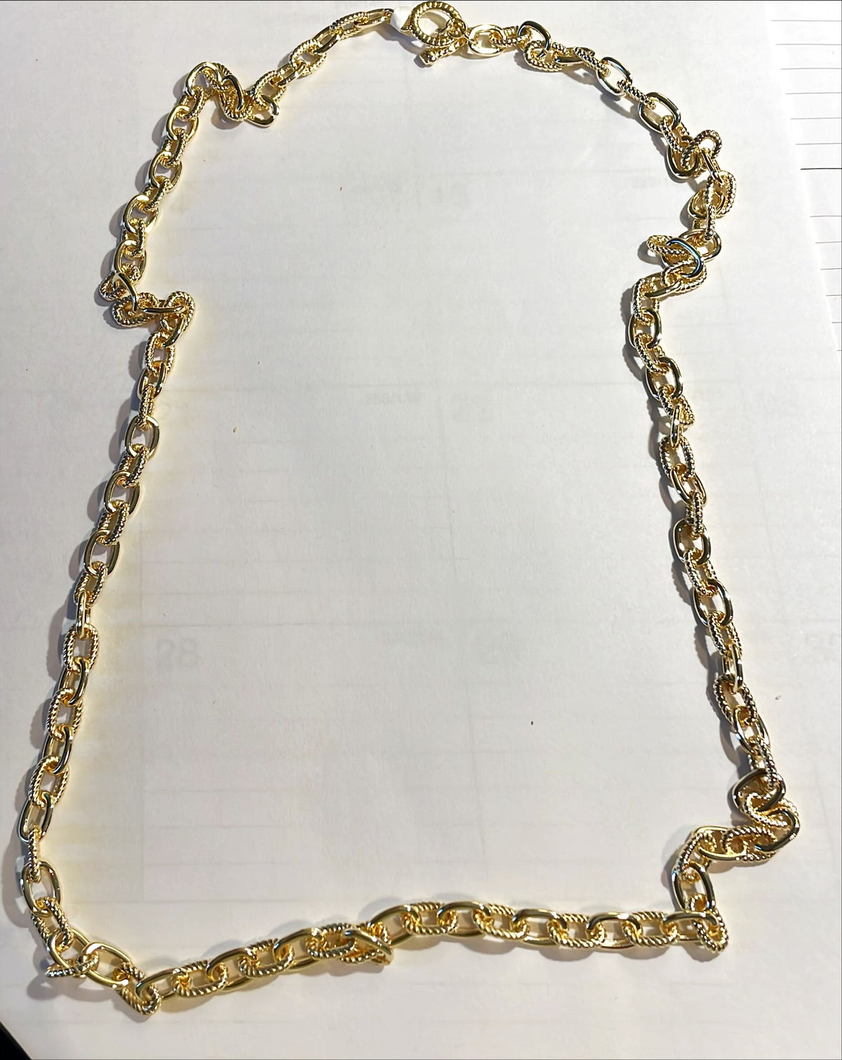 Mix Oval Link Long Necklace