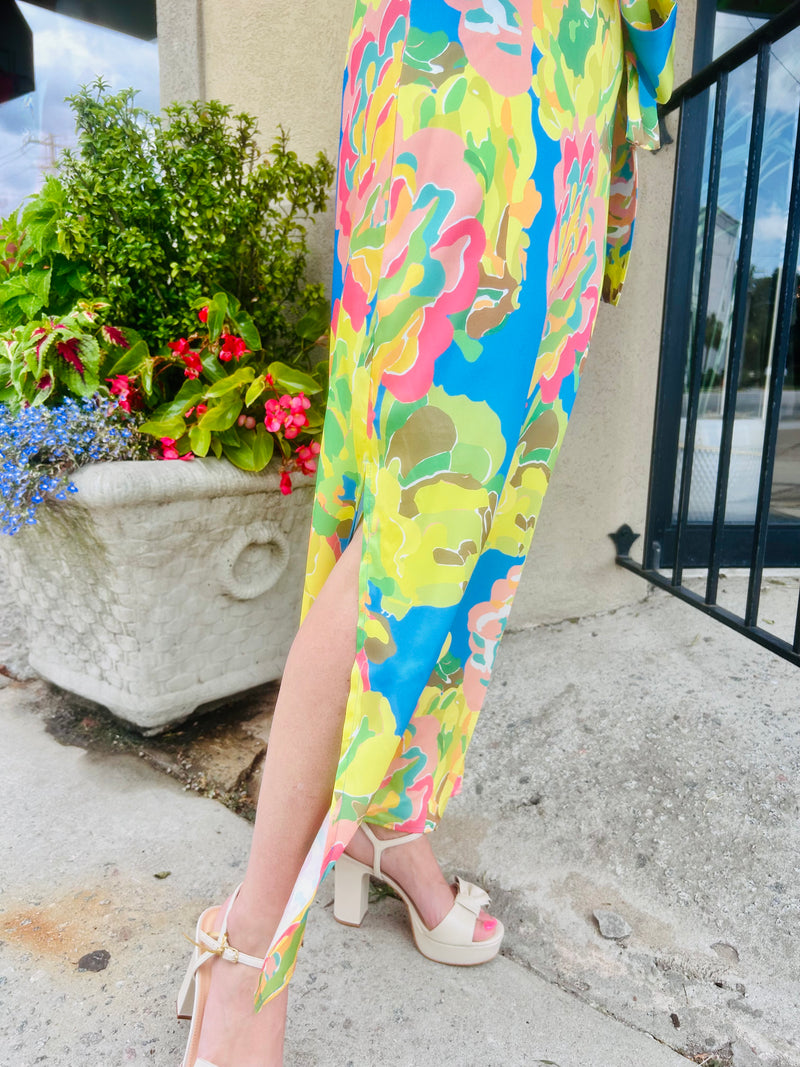 One Shoulder Column Dress - Chartreuse Dreams