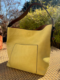 Classic Hobo Handbag with Coffee Handle