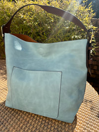 Classic Hobo Handbag with Coffee Handle