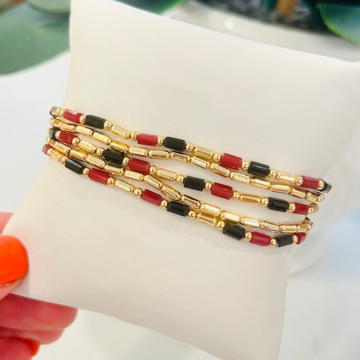 Gameday Rice Bead Bracelet Set