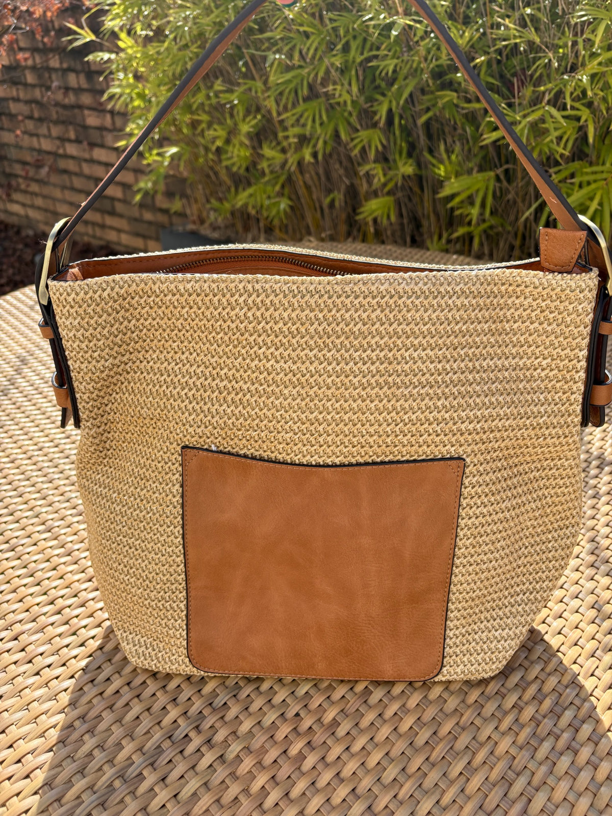 Classic Hobo Handbag with Coffee Handle