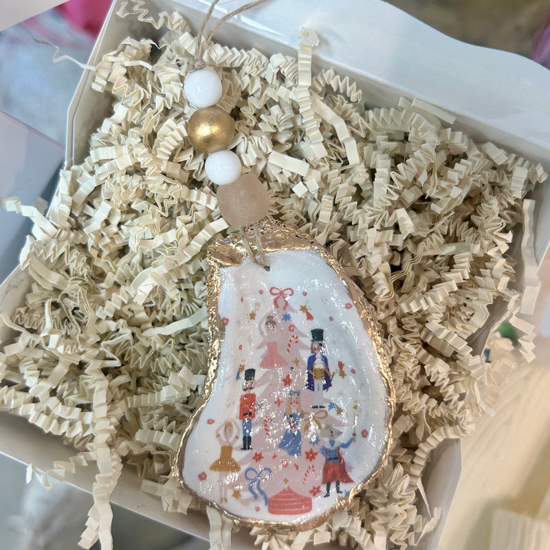 Decoupage Oyster Ornaments