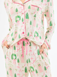Charlotte Xmas Long Pajama Set - Home for Christmas