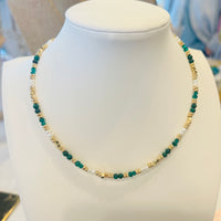 Quincey Semi-Precious Stone Beaded Choker Necklace
