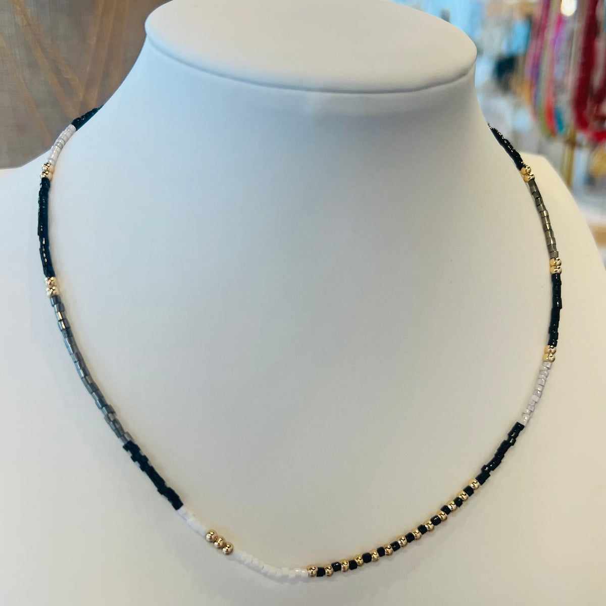 Sumter Seed Bead Choker Necklace
