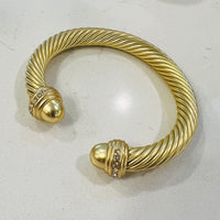 Crystal & Cable Cuff Bracelet