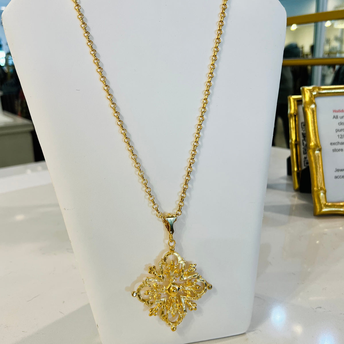 Roman Cross Pendant Necklace