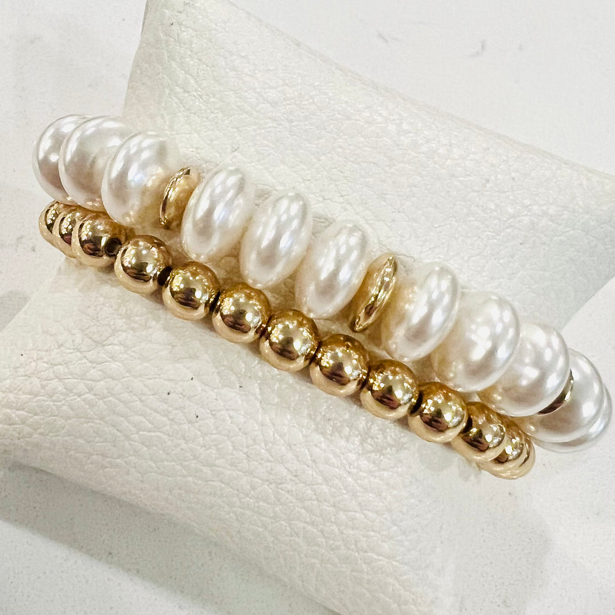 Rondelle Pearl Bracelet Set