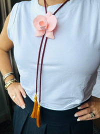 Statement Orchid Bolo Necklace