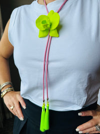 Statement Orchid Bolo Necklace