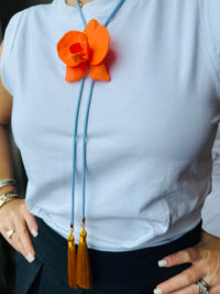 Statement Orchid Bolo Necklace