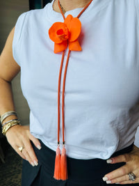 Statement Orchid Bolo Necklace