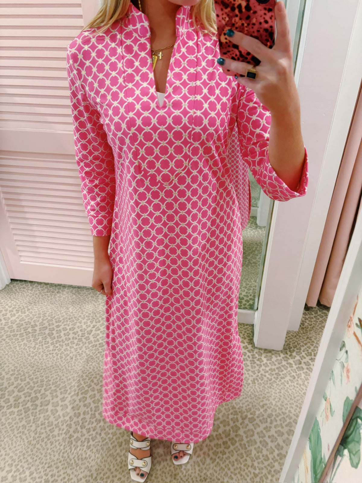 Katie Dress - Circle Geo Peony