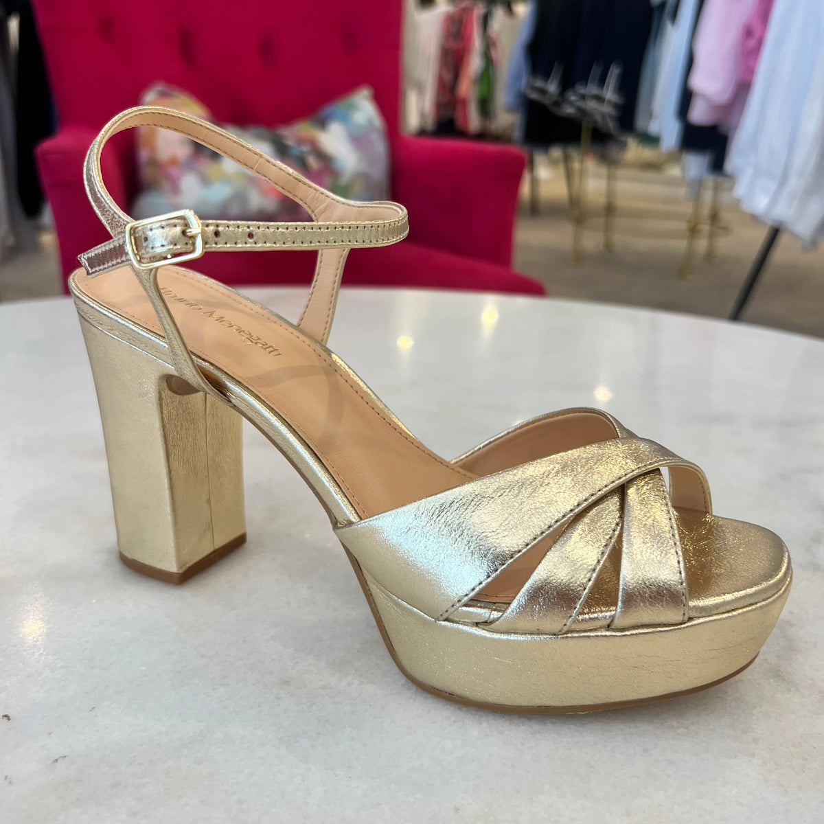 Adelle Platform Heel - Gold