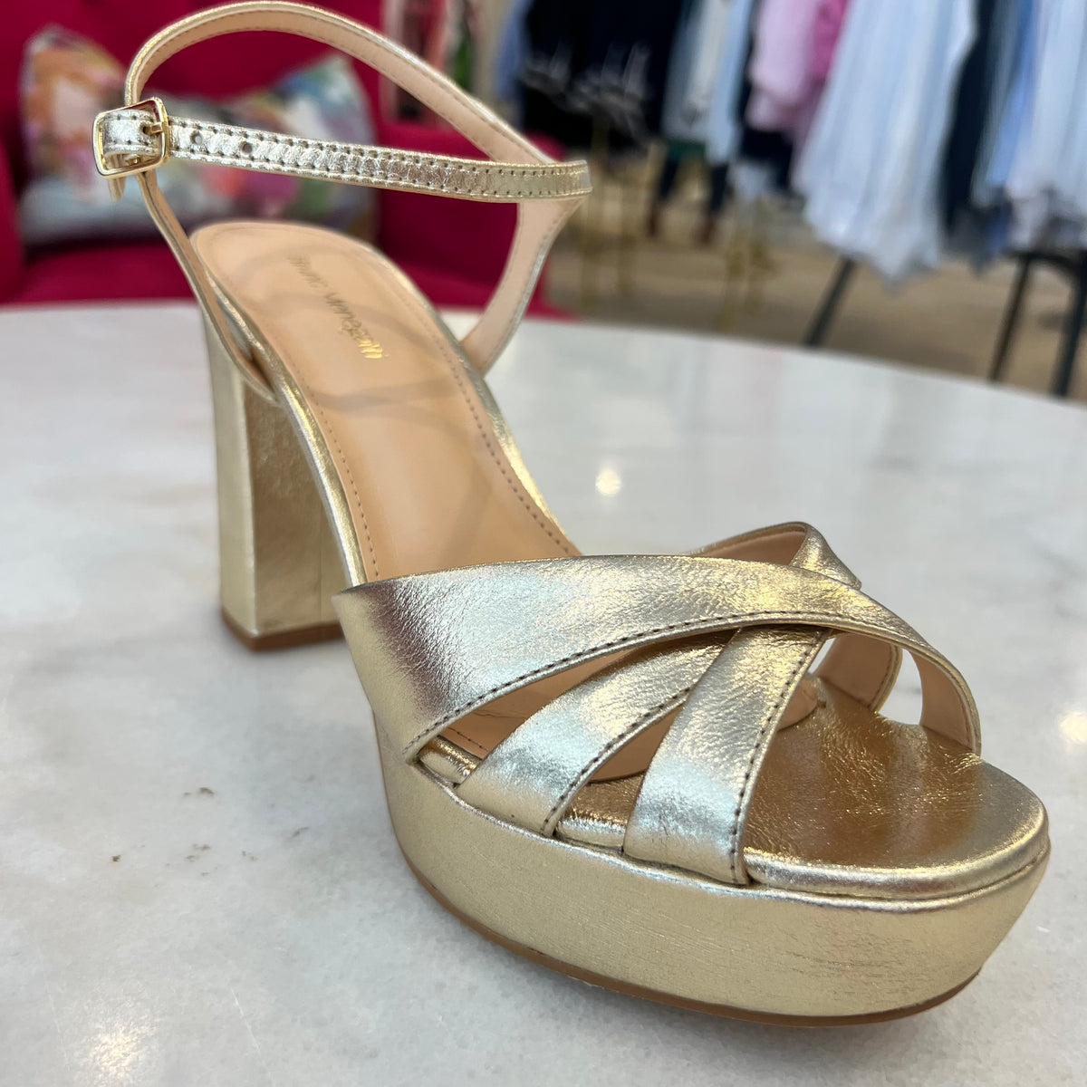 Adelle Platform Heel - Gold