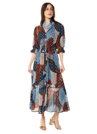 Catherine Dress - Abstract Lurex