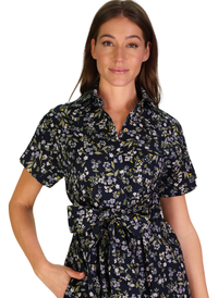 Callahan Dress - Navy Floral