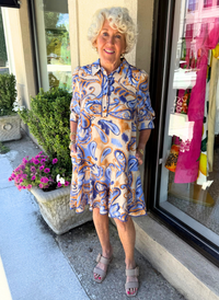 Paisley Flare Hem Dress