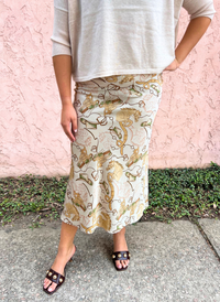 Western Revival Silk Skirt