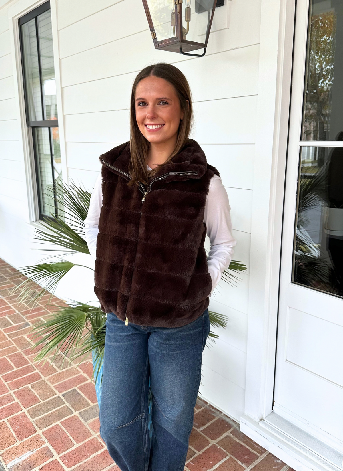 Lauren Crop Fur Vest